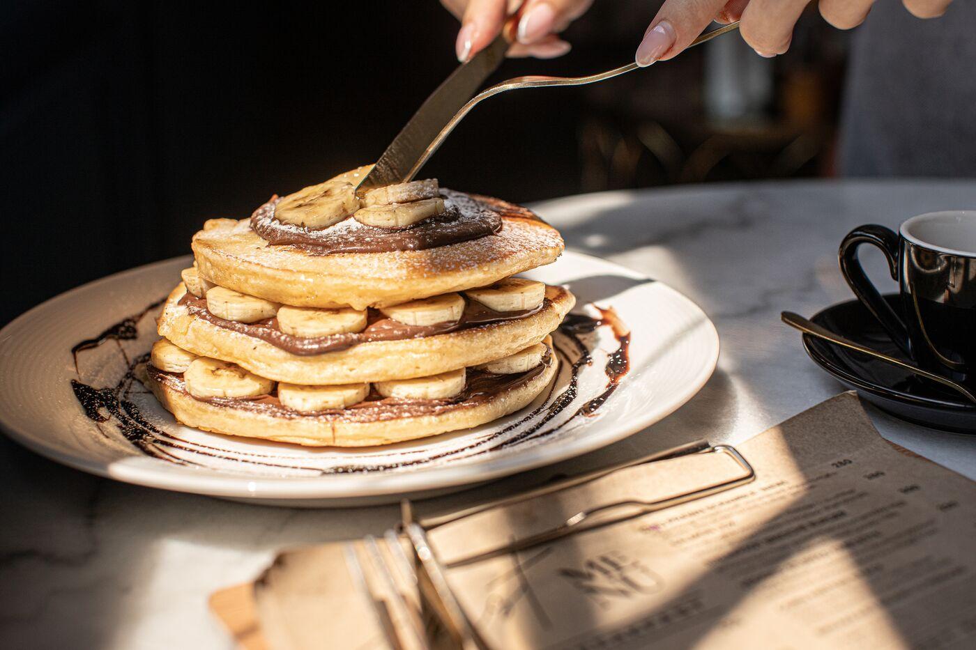 Banana Nutella Pancakes