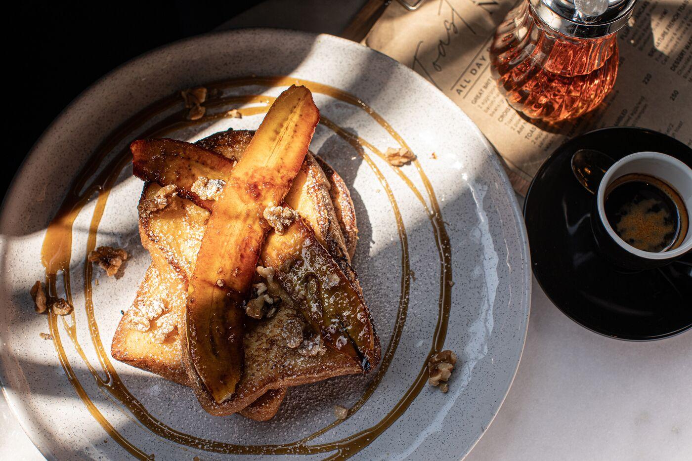 Caramelised Banana & Walnut French Toast