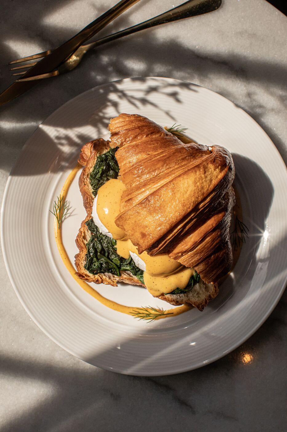 Croissant Eggs Benedict