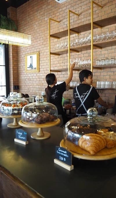 The Toast team at the pastry counter